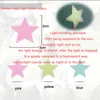 100 pçs Estrelas Luminosas Adesivos de Parede Plástico Fluorescente PVC Brilham no Quarto Escuro Interruptor de Teto Decoração Adesivo Arte Decalques para Casa YL0326