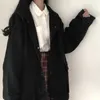 Giapponese Jk uniforme Outwear casual tinta unita di grandi dimensioni autunno Vintage donna giacca grunge zip up cappotto streetwear kpop 211014