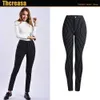 Nieuwe lente vrouwen jeans gestreepte zwarte broek vrouwen broek snel verkopen via vrouwen potlood broek H0908