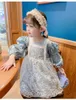 韓国の女の子レースロリータドレス子供スペインの刺繍ベストとPneピースの服セットスーパーかわいい幼児の服210529