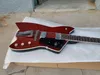 4 Cordes 6199 B Billy Bo Jupiter Thunderbird Rouge Guitare Basse Électrique Mécaniques Sperzel, Incrustation de Marqueurs de Position Néo-Classique MOP, Matériel Chrome