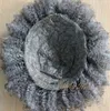 6mm Afro Wave 1b Grey Full PU Toupee Mens Wig Indian Virgin Human Hair Replacement for Black Men Express Delivery2258584