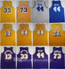 Partihandel Mens Vintage Wilt Chamberlain 13 Dennis Rodman 73 Jerry West 44 Kareem Abdul Jabbar 33 Elgin Baylor 22 100% Ed Basketball Jersey