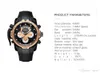 Hommes Top Quality Quality Rose Gold Casual Quartz Watch Black Rubber Strap Mens Multifonction Multifonction MISTÉRES ARRÉPERSHERS SPORTS WRIS1610796