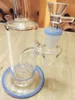 6.7 Inch Light Blue Hookah Water Pipe Mini Glass Tobacco Bong Beaker Base Bubbler 14mm Bowl