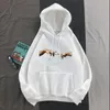 Kvinnors hoodies hand av Gud trycker kvinnor enkel all-match fritid överdimensionerad koreansk stil varma kawaii kvinnor lös hajuku hoodie kvinnor