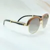 Natürliche Büffelhorn-Sonnenbrille, Herren-Accessoires, hochwertige neue stilvolle Dekoration, modische Vintage-Sonnenbrille, ganze Brille224y