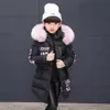 Manteau Pour Fille Lettre Parka Manteau Fille De Fourrure À Capuche Épais Chaud Enfants Manteaux D'hiver Vêtements Pour Enfants Fille 6 8 10 12 14 210812