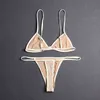 Costume da bagno bikini a due pezzi firmato a tre punti per donna, lettere intere, costumi da bagno da spiaggia estivi, costumi da bagno S-XL