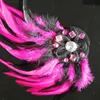 Luxury Rose Feather Crystal Brooch Pin Men Women Wedding Party Jewelry Accessories Corsage Handmade Gift Idea For Her