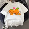 Camiseta feminina camiseta feminina harajuku engraçado desenho animado camise