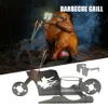 Bärbar kycklingstativ öl Amerikansk motorcykel BBQ Rostfritt stålställ med glasögon Inomhus utomhusbruk Camping Accesororios