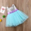 Fancy Flower Girl Dresses Lace Bow Princess Party Bridesmaid Dress Summer Sundress Q0716