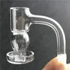 20mm Mini Fully Weld Quartz Terp Slurper Banger Smoking Nail with 2mm Thick Beveled Domeless HQ Spin Vacuum Nails for Glass Water Bongs
