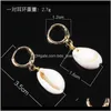 Hoop & Hie Jewelrysjcho-44 Geometric Circle Natural Shell Classic Summer Beach Seashell Earrings For Women Femme Wholesale Drop Delivery 2021