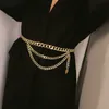 Exagération chaîne en alliage femmes personnalité multicouche taille rétro gland tempérament dame corps Chian ceinture bijoux de mode