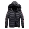 Vinter jacka män päls krage varm tjock parka manlig ytterkläder termisk ullfodral dunjacka coats fleece hooded snow parka 211110