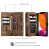 Кошелек Case, Super Handmade Кожаная молния Съемные Магнитные 11 Слоты Карты Телефон Чехол Кошелек Для iPhone 12 Pro Max 12 Mini 5.4 11 6.1 XS MAX XR IPhone 6/7/8 Plus
