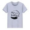 Women's T-Shirt Hope Feathers Woman Bird Feather Graphic Tee Women Cotton O-neck Short Sleeve Tshirt Fashion Summer Top