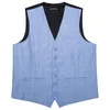 Herenvesten blauwe heren pak kraag tweed vest stropdas set mode slanke fit dunne heren vest zakenman barry. Wang mannelijke vrijetijdspakken pakken