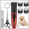 Suministros Home Gardenprofessional Pet Grooming Salon Electric Clippers Kit Inalámbrico Recargable Dog R9Jc Drop Delivery