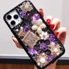 Luxus Bling Glitzer Volldiamant Hüllen Parfümflasche Handgefertigte klare Acrylhülle für iPhone 13 12 11 Pro MAX 8 Samsung S20 FE S21 Ultra A02S A12 A22 A32 A42 A52 A72 A21S