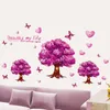 Drie generaties kunnen drie bomen paarse sofa bed verwijderen achtergrond versiering slaapkamer muur 210420
