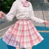 Jupes à carreaux pour femmes Uniforme scolaire Plissé JK Jupe Fille Japonaise Été Harajuku Preppy Taille haute A-Line 210629