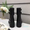 Самые лучшие женские сапоги для женщин моды роскошные женские ботинки с блокировкой дизайнера Chevron Boots зимние ботинки Martin Booties дизайнерские сапоги 6181