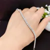 Excellent Cut Diamond Test White Moissanite Bracelet Silver 925 Jewelry Female Chain