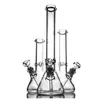 Heavy 9mm Glass Bong Hookahs Straight notches elephant Joint waterpipe with 12/14/18 14mm cone