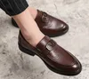 Chaussures en cuir véritable de qualité hommes mocassins chaussures habillées hauteur formelle augmentant la plate-forme hommes bottes