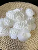 Decorative White Flower For Photography Packing Material Camellia DIY accessories 7.3x7.3cm self-adhesion Camellia Fower Stick for boutique packing