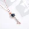 Charm Turkish Blue Evil Eye Necklace Women Sterling Silver 925 Key Chain With Pendant Rose Gold Jewelry 2021 Trendy Girl Gift