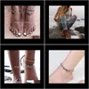 Anklets Drop Delivery 2021 Vintage Foot Retro Anklet For Women Girls Ankle Leg Chain Charm Starfish Beads Armband Fashion Beach Jewelry Grii