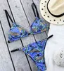 Leopard baddräkt kvinnlig sexig sträng snörning bikini högklippta badkläder kvinnor sommarbadare halter bikini set baddräkt 210319