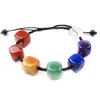 7 Yoga-Kristallsteine, Heilung, handgefertigt, geflochtenes Seil, Charm-Armbänder, origineller Stil für Frauen und Mädchen, verstellbarer Punk-Perlenschmuck