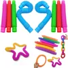 Festa Favor Plástico POP Tubo Fidget Sensory Brinquedo Descompressivo Stress Estiramento Telescópica para Kid Adulto Brinquedos Interativos Tubos Telescópicos Telescópicos 0 9fd Y2