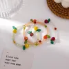 Coreano Primavera Produto Bonito Fruta Colorida Frisada Frisada Corda Bracelet Girl Crystal Student Decoração Frisada, Strands