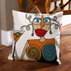 100 ٪ Cotton Picasso Sumbroeded Cushion Cover Cover Cover Cover for Car Chair Cashion Case 45cmx45cm بدون حشو homedecor 210401