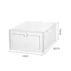 6Pcs Transparent Shoes Storage Boxes Der Container Shoes Case Storage Box Dust Moisture Proof Cabinet Shoe Wall Shoe Rack X0803