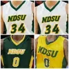 NIK1 NCAA College Ndsu Basketball Jersey 24 Tyson Ward 32 Odell Wilson IV 33 Horn 34 Rocky Kreuser 44 Meidinger Custom Siched