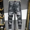 Pantalons pour hommes Jeans pour hommes Denim pantalon Biker de haute qualité mâle mince décontracté concepteur de mode garçons Hip Hop Streetwear G0104