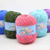 1 pc 50g de alta qualidade bebê algodão cashmere fios colorido bordado eco-tingido para manteiga confecção de malhas crochet lã lã y211129
