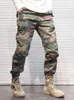 100% cotone retrò uomo streetwear pantaloni cargo mimetici verde militare tasche militari jogger homme marca pantaloni harem casual 211112