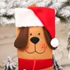Kerstkous Cartoon Hond met Kerstmuts Gift Bag Kerstboom Opknoping Sokken Decoraties JJA9423