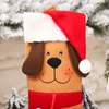 Weihnachtsstrumpf Cartoon Hund mit Weihnachtsmütze Geschenktüte Weihnachtsbaum hängende Socken Dekorationen JJA9423