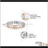 Other Drop Delivery 2021 Mens Bio-Magnetic Energy Therapy Bracelet Two-Toned Sier And Rose Golden Stainless Steel Chain Health Bracelets Unis