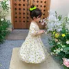 Summer Girls Dress Enfants Floral Print Casual Sweet Girl Clothes 210515