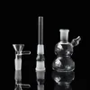 10mm Glass Hookah 14mm TWO USE Smoking Pipe MINI Bong Smoke Shisha Diposable Glass Pipes Oil Burner Tobacco Bowl Accessories Ash Catchers Percolater Bubbler NEW Type